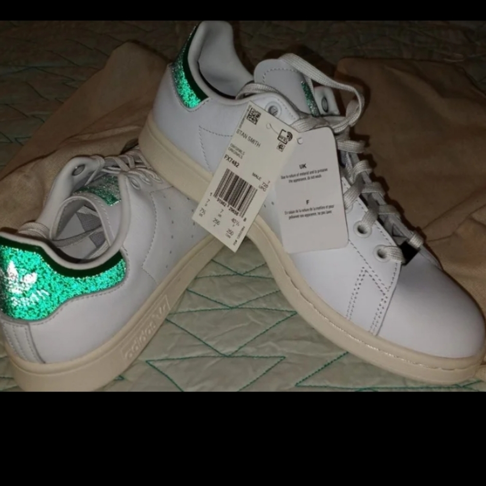 Womens 9.5 STAN SMITH SWAROWSKI adidas sneakers UK7 M7.5 W9.5